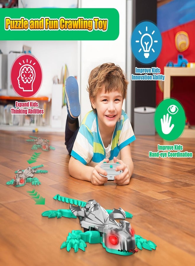 TWFRIC Wall Climbing Gecko Lizard, Robot Geckos Lizards Rechargeable Remote Control Car Toy RC Cars Toys for Kids RC Crawler for Boys & Girls Ages 6 & Up Halloween Christmas Birthday Gifts (Grey) - Image 4